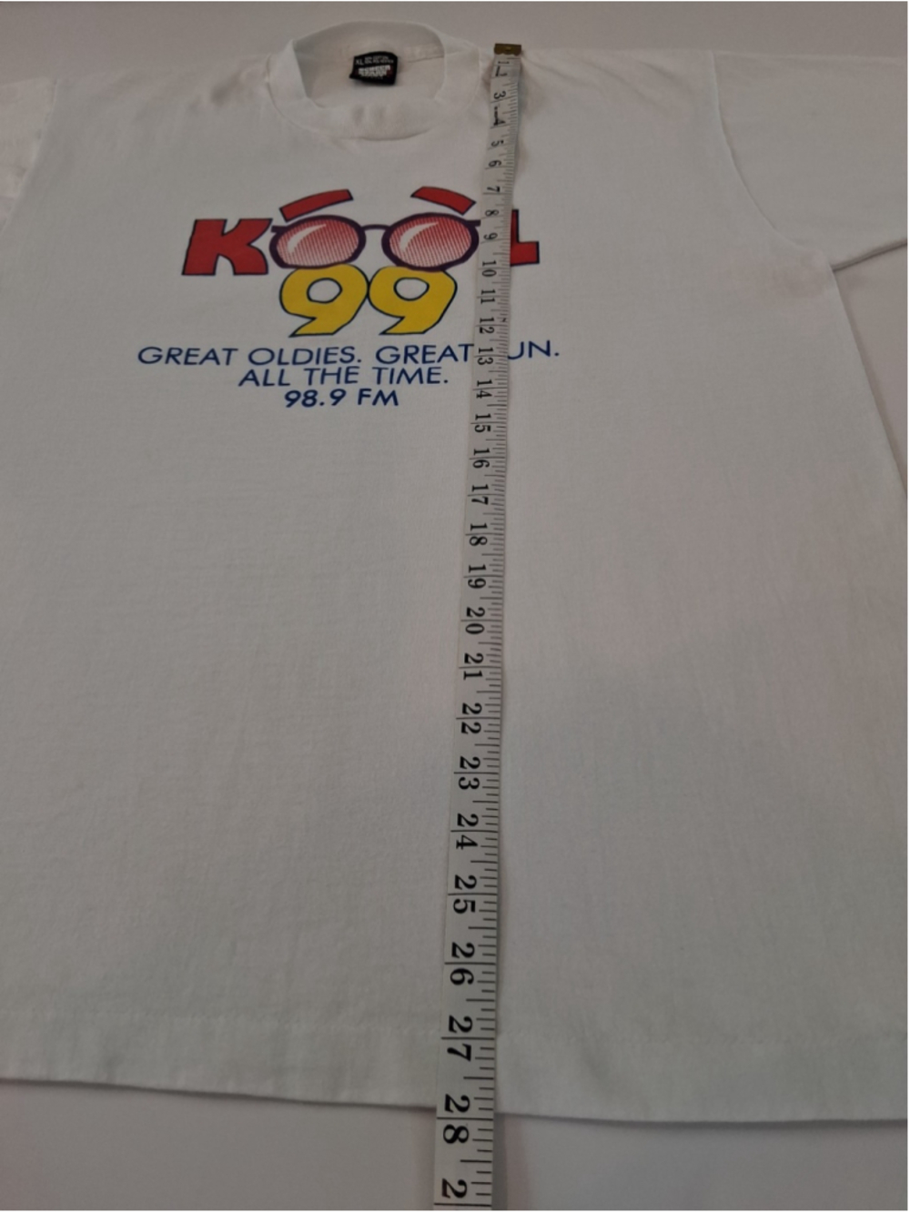 Vintage 80s KOOL 98.9FM Oldies XL T-shirt Single Stitch Screen Stars USA EUC - Picture 8 of 8